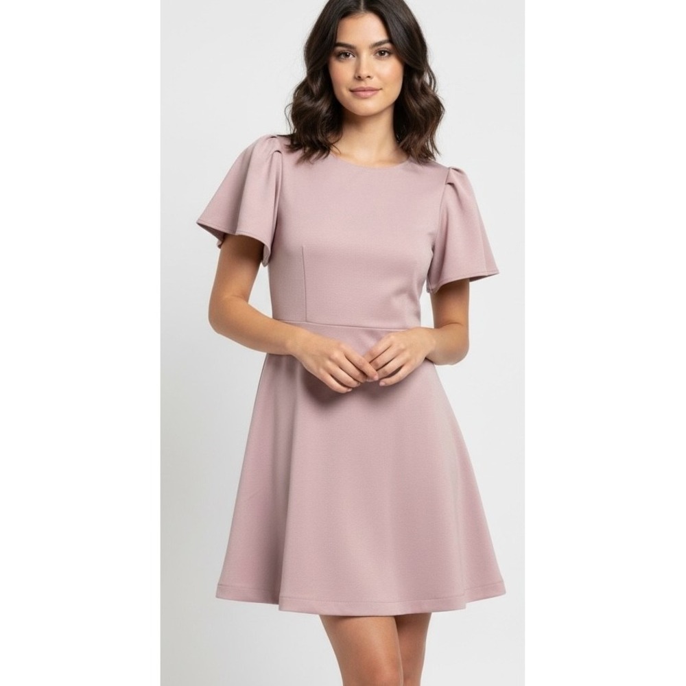 NEW Lulus short sleeve mini dress Womens size Medium Mauve color
